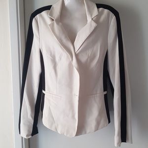 Cream and black blazer
